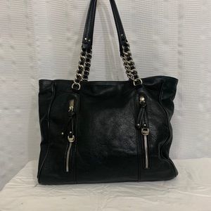B. Makowsky Black Leather Purse